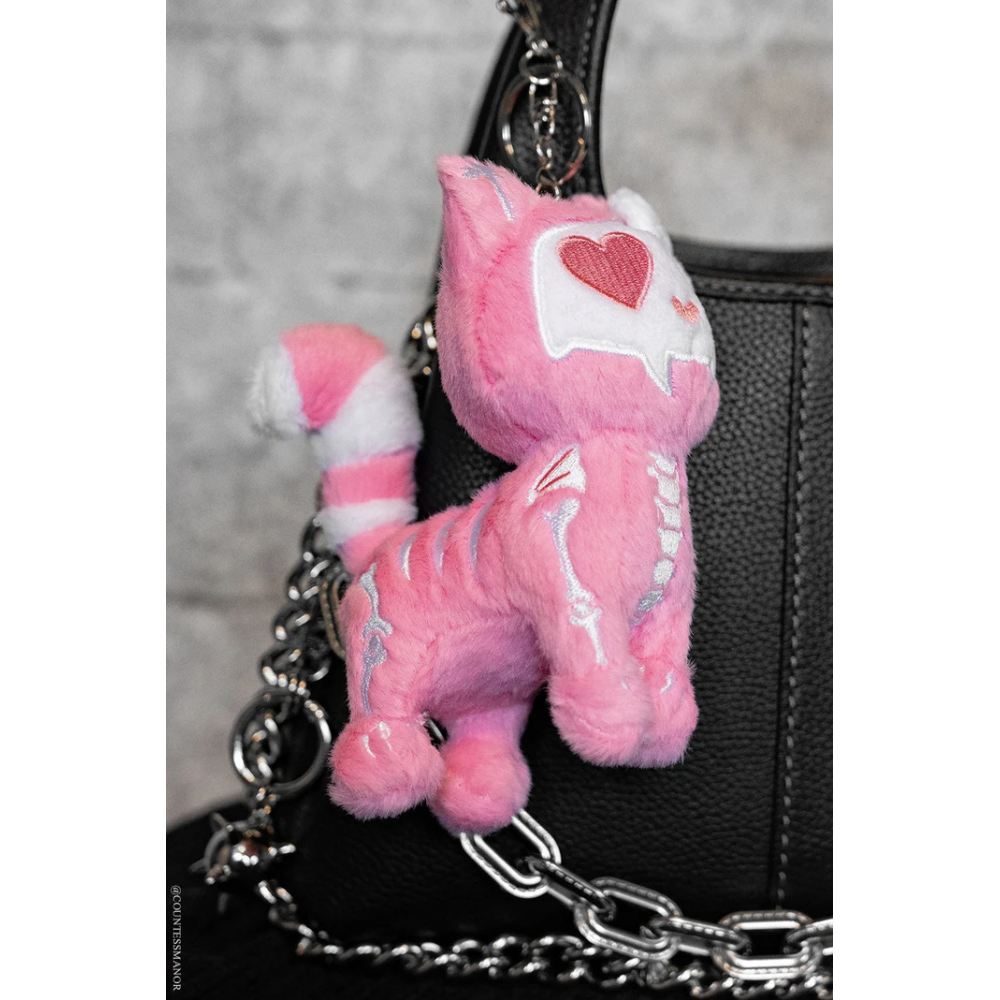 Vampire Freaks - Smitten Kitten Plush 3D Keychain - Pink/White